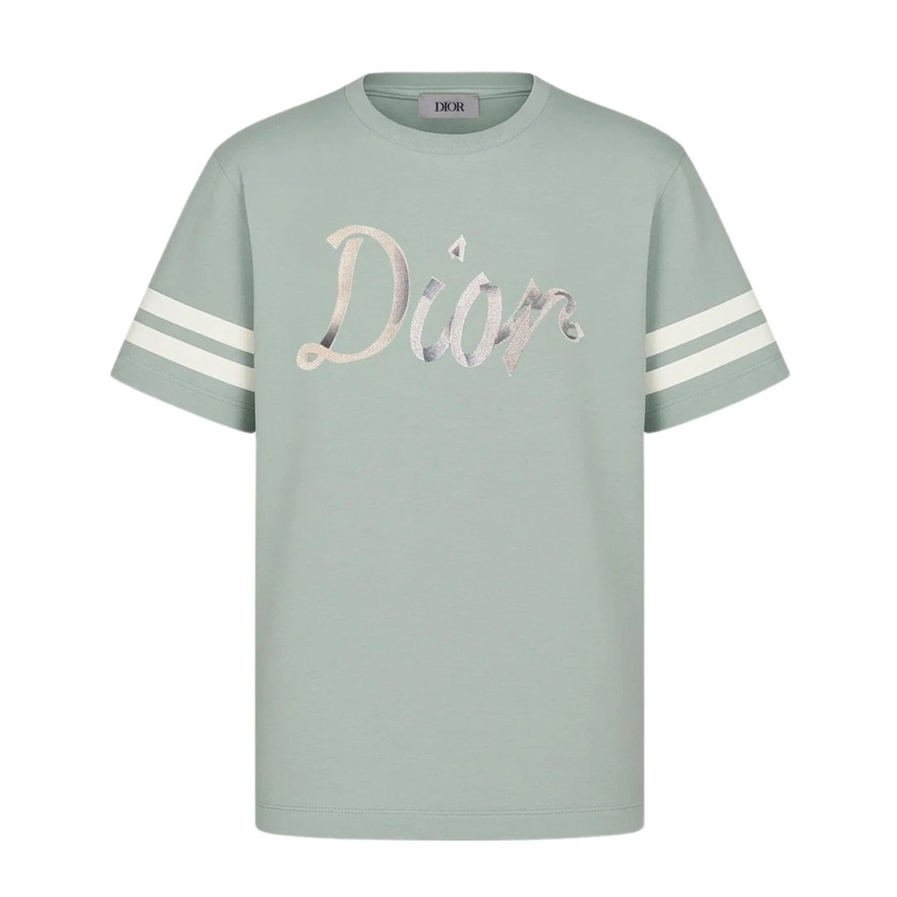 NEW Dior Men’s Mint Tee with White Accents